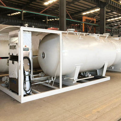 Q345R 10 টন এলপি গ্যাস রিফিল স্টেশন, 1.77Mpa অটো গ্যাস ফিলিং স্টেশন