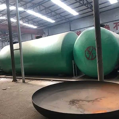 30m3 40m3 জ্বালানী তেল স্টোরেজ ট্যাঙ্ক ডাবল লেয়ার আন্ডারগ্রাউন্ড গ্লাস FRP প্লাস্টিক